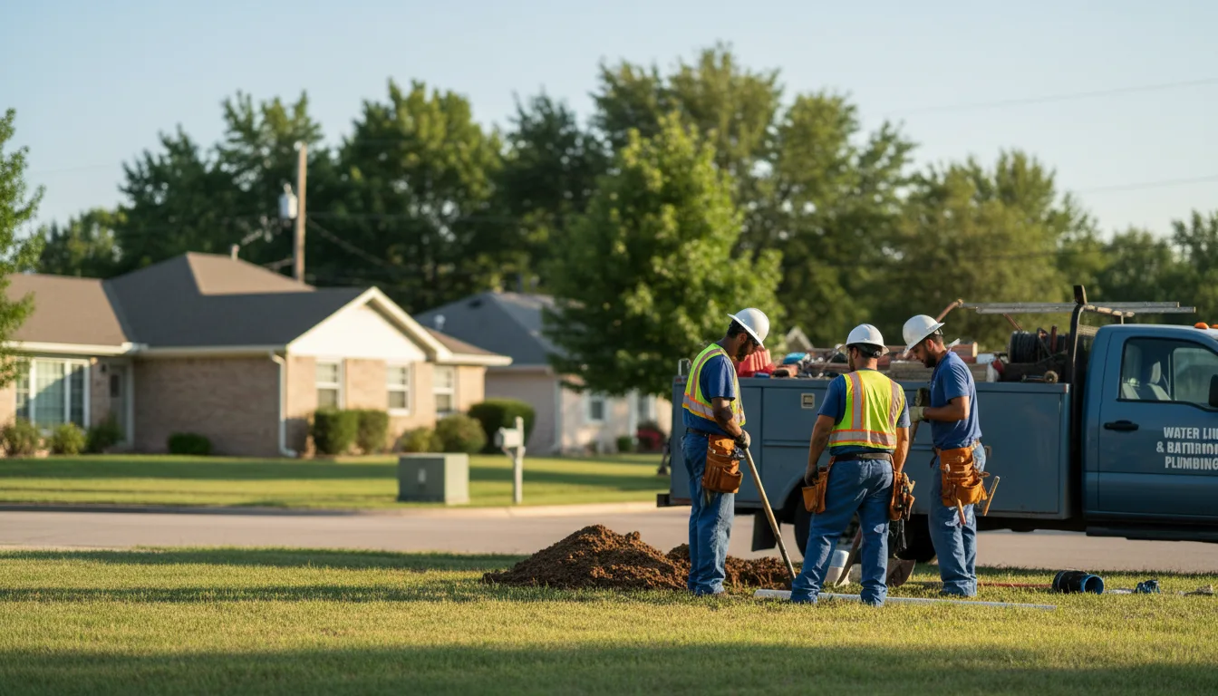 Residential water line and bathroom plumbing service in Laveen, AZ